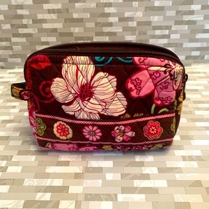 Vera Bradley Small Cosmetic Bag in Mod Floral Pink (retired Fall 2007)